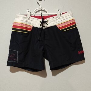 Helly Hansen Swim Shorts Men's Size 28 Striped Inseam 5.5"